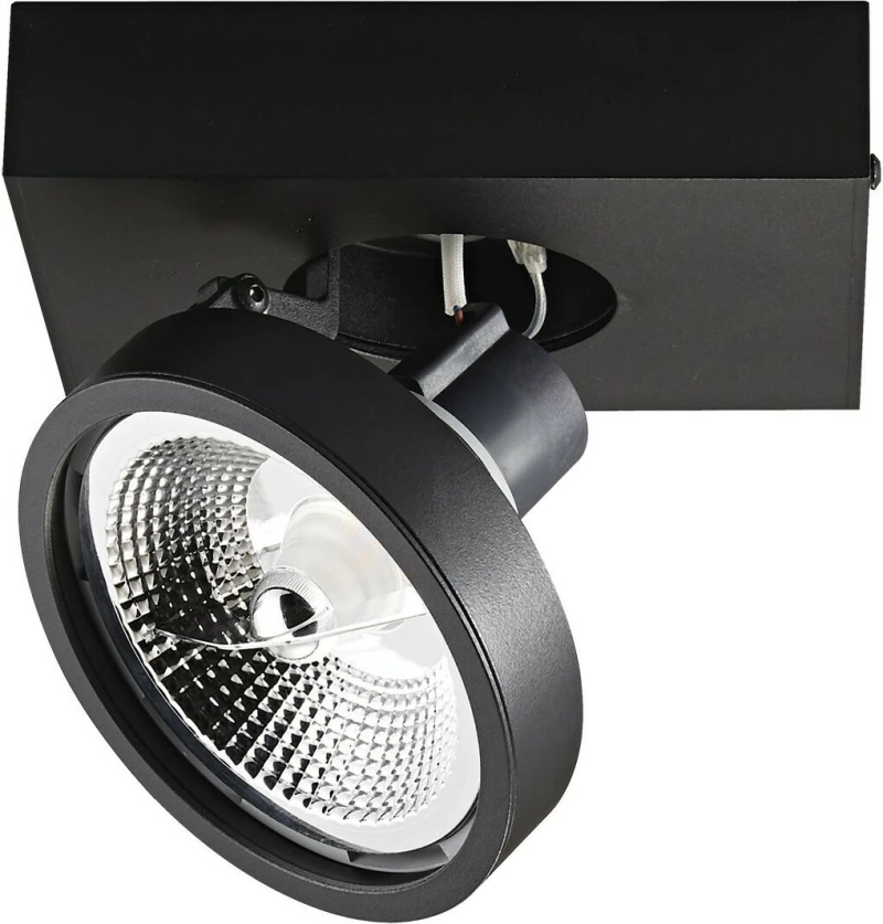VK Lighting VK/03111CE/Β Μονό Σποτ με Ντουί GU10 σε Μαύρο Χρώμα