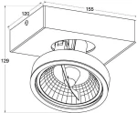VK Lighting VK/03111CE/Β Μονό Σποτ με Ντουί GU10 σε Μαύρο Χρώμα