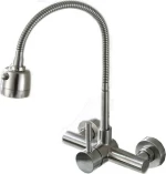SUS-304 Ψηλή Μπαταρία Κουζίνας Τοίχου με Ντουζ Chrome