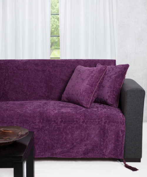 Silk Fashion Ριχτάρι Τετραθέσιου Καναπέ 7098 180x320cm Μωβ