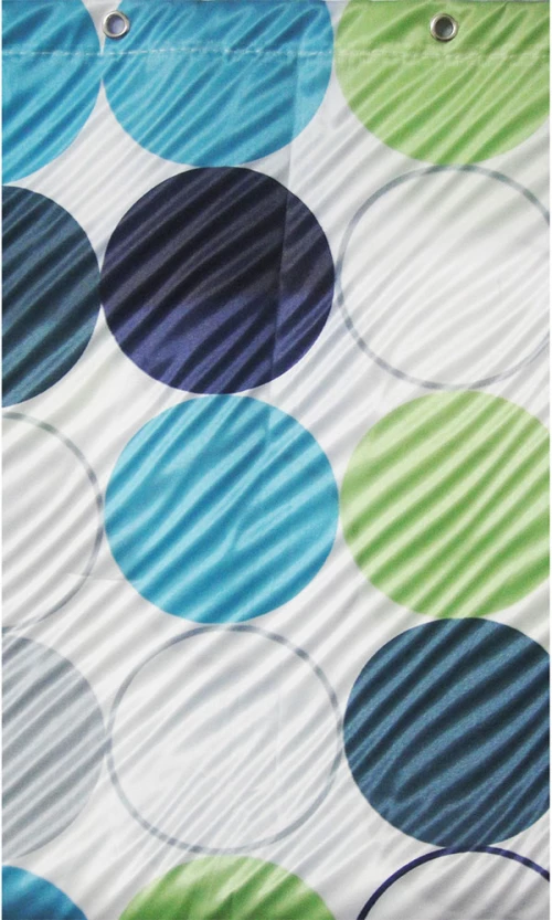 Κουρτίνα Μπάνιου Ύφασμα Polyester (Χρωμ.Κύκλοι) 180x180 OEM - 5206753016373