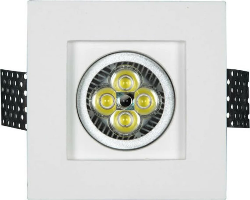 VK Lighting Γύψινο Σποτ Χωνευτό GU10 VK/09003 10x10cm Λευκό