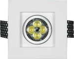 VK Lighting Γύψινο Σποτ Χωνευτό GU10 VK/09003 10x10cm Λευκό