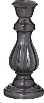 Plastona Κηροπήγιο Γυάλινο Cello Aσημί 40cm