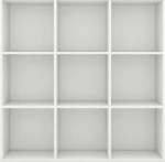 Βιβλιοθήκη Λευκή 98 x 30 x 98 εκ. από Μοριοσανίδα