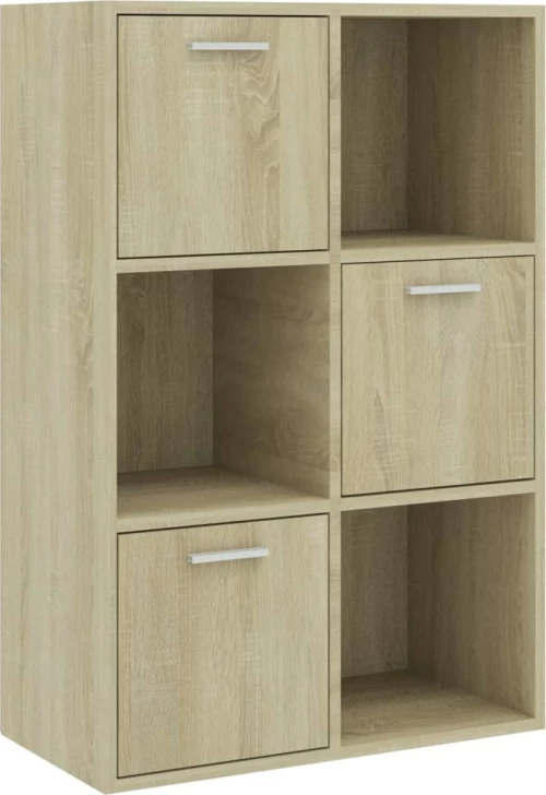 Ραφιέρα με Ντουλάπια Sonoma Δρυς 60 x 29,5 x 90 εκ. Μοριοσανίδα
