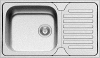 Pyramis Dorian 1B 1D Ένθετος Νεροχύτης 86x50cm Inox Σαγρέ