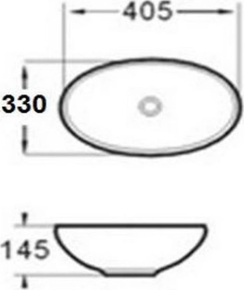 KLP Ring Επικαθήμενος Νιπτήρας Πορσελάνης 40.5x33cm Λευκός