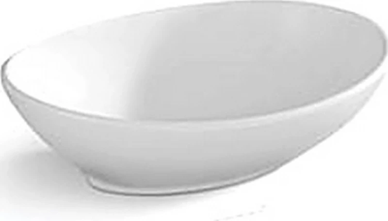 KLP Ring Επικαθήμενος Νιπτήρας Πορσελάνης 40.5x33cm Λευκός