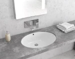 Karag Hilton Υποκαθήμενος Νιπτήρας Πορσελάνης 47x37cm Λευκός