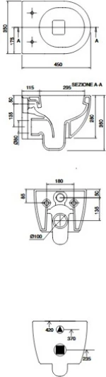 Scarabeo Λεκάνη Κρεμαστή Moon Rimless