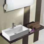 Serel Tetra Επικαθήμενος Νιπτήρας Πορσελάνης 60x35cm Λευκός