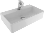 Serel Tetra Επικαθήμενος Νιπτήρας Πορσελάνης 60x35cm Λευκός