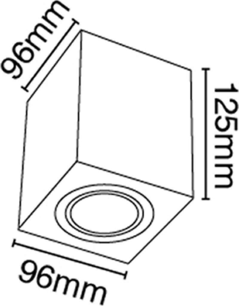 VK Lighting VK/03005/B Μονό Σποτ με Ντουί GU10 σε Μαύρο Χρώμα