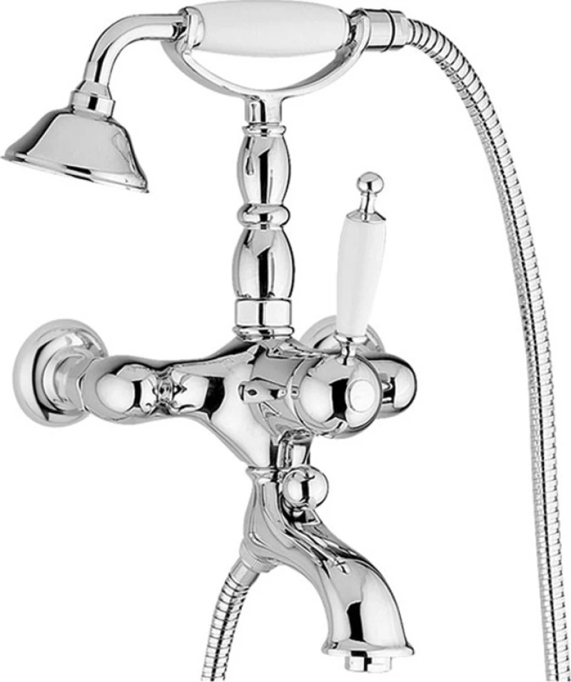 Bugnatese Oxford 6300-100 Ρετρό Αναμεικτική Μπαταρία Μπανιέρας Πλήρες Σετ Ασημί