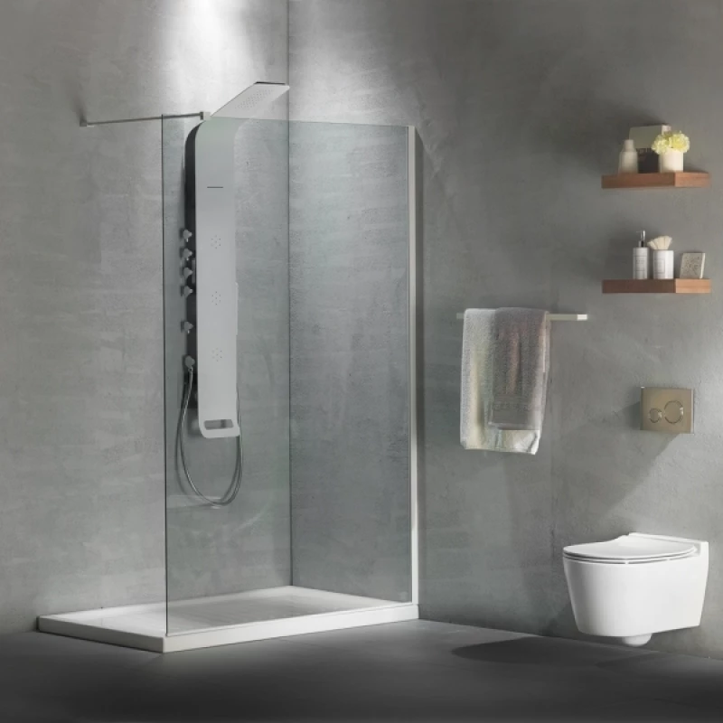 Devon Iwis Walk-in Διαχωριστικό Ντουζιέρας 140x200cm White Matt