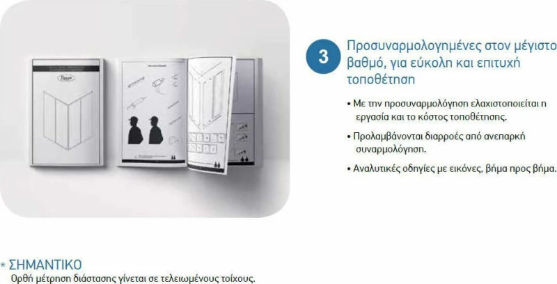 Devon Iwis Walk-in Διαχωριστικό Ντουζιέρας 140x200cm White Matt