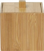 Eurocasa 6131 Βαμβακοθήκη Bamboo 10x10x10εκ., Καφέ