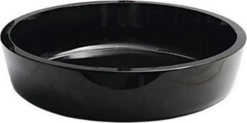Karag Nero Επικαθήμενος Νιπτήρας Γυάλινος 42x42cm Μαύρος