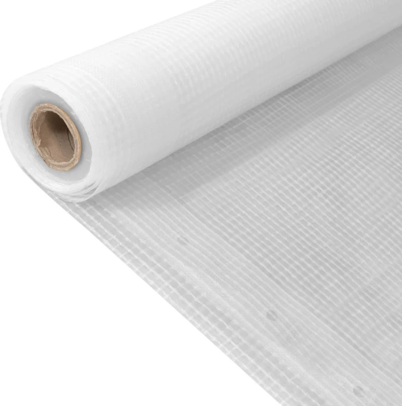 vidaXL Μουσαμάς 260gr/m² 2x5m με Ύφανση Leno Λευκός 45546