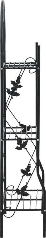 vidaXL Ραφιέρα Φυτών Τριώροφη Μαύρη 52x28x128cm