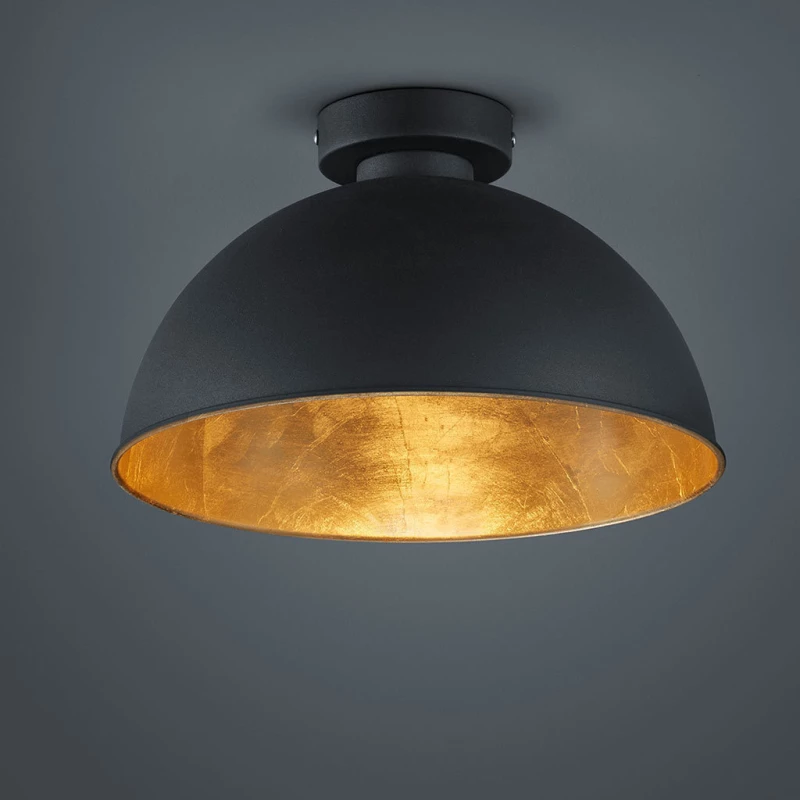 Trio Lighting Jimmy Μεταλλική Πλαφονιέρα Οροφής Μαύρη