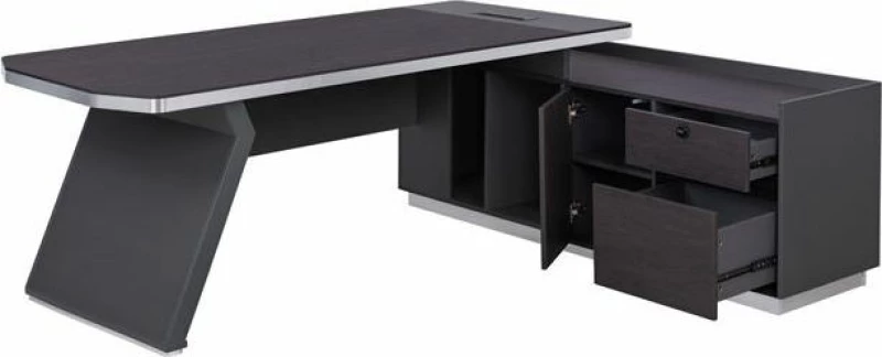 Επαγγελματικό Γραφείο Ξύλινο Γωνιακό Wenge 220x180x76cm