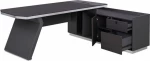 Επαγγελματικό Γραφείο Ξύλινο Γωνιακό Wenge 220x180x76cm