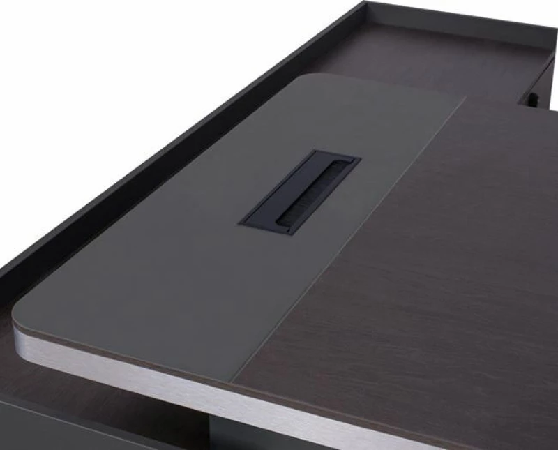Επαγγελματικό Γραφείο Ξύλινο Γωνιακό Wenge 220x180x76cm