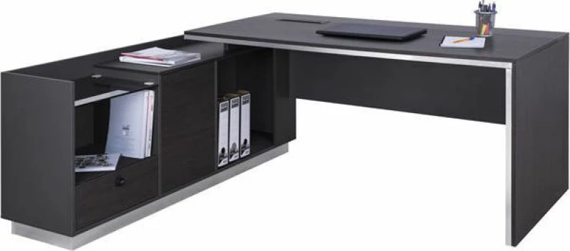 Επαγγελματικό Γραφείο Ξύλινο Γωνιακό Wenge 180x170x76cm