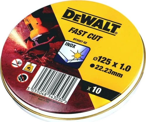 Dewalt Δίσκοι Κοπής Inox 125mm DT3507 10τμχ