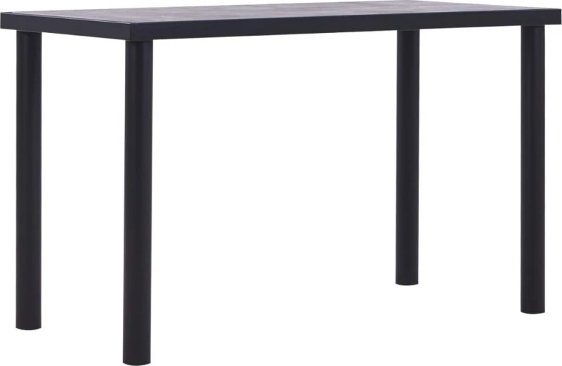 Τραπεζαρία Μαύρο/Γκρι του Σκυροδέματος 120x60x75 εκ. από MDF