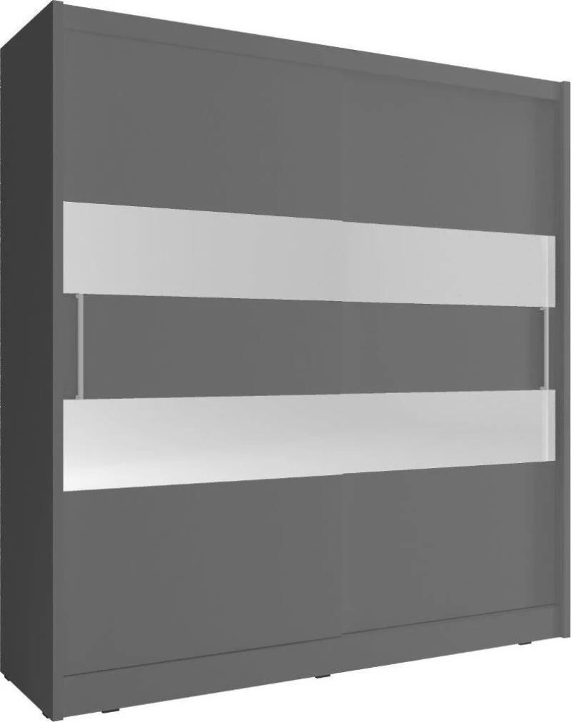 Ντουλάπα Line Συρόμενη με Καθρέφτη 180x62x200cm