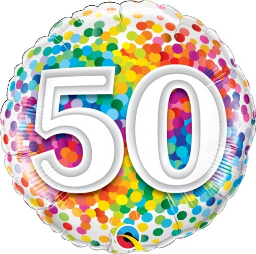 Φοιλ Νούμερο 50 Rainbow Confetti 46cm