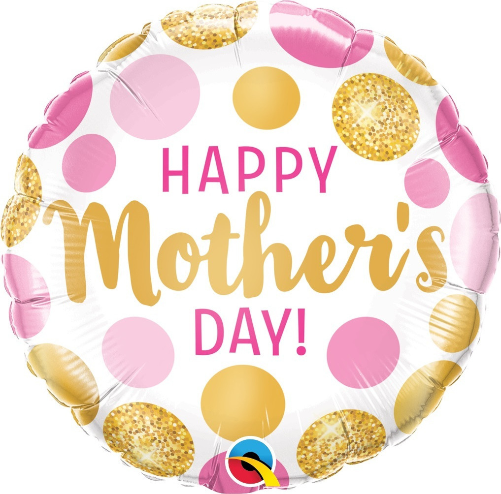 Φοιλ Mothers Day Pink & Gold Dots 46cm
