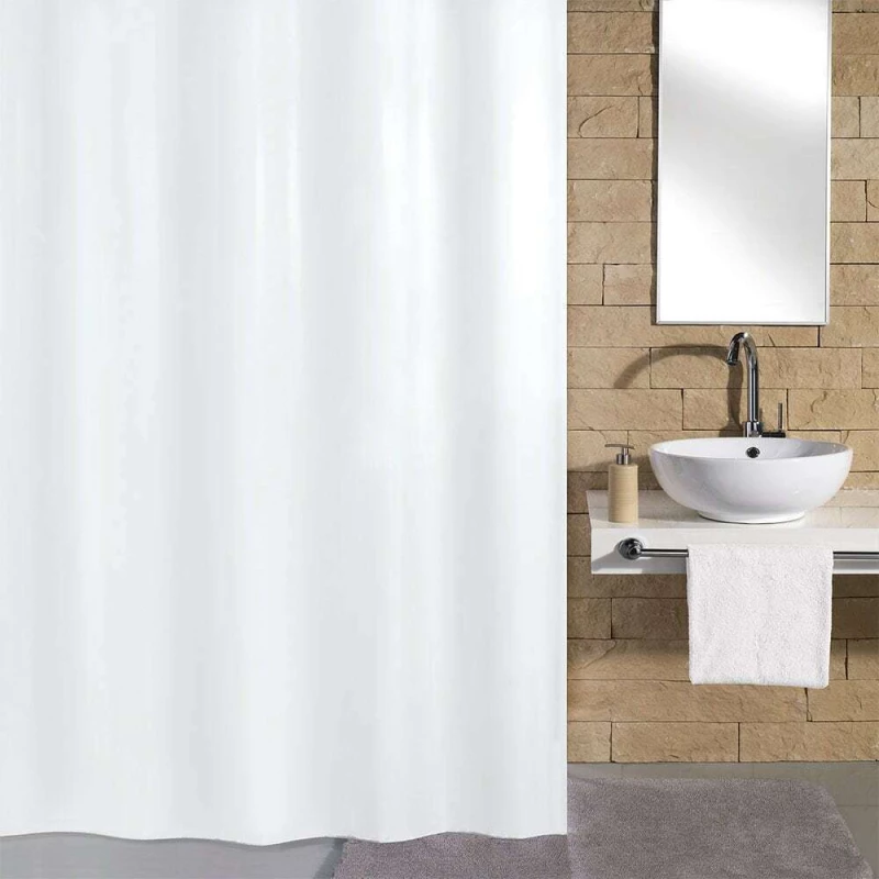 Kleine Wolke Υφασμάτινη Κουρτίνα Μπάνιου 240x180 Kito White