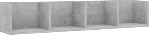 Ράφι Τοίχου για CD Γκρι Σκυροδέματος 100x18x18 εκ. Μοριοσανίδα