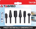 Tagred Σετ Φρέζες Μετάλλου και Ξύλου HSS 6-12.7mm TA1136 6τμχ