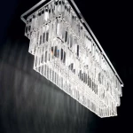 Ideal Lux Martinez SP8 Πολυέλαιος 8xE14 Ø103cm με Κρύσταλλα Διάφανος 166360
