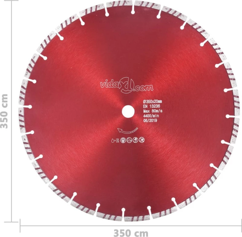 vidaXL Διαμαντόδισκος Κοπής Turbo Ατσάλινος 143226 350mm