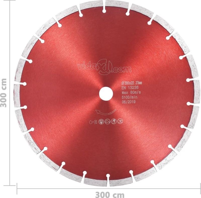 vidaXL Διαμαντόδισκος Κοπής Ατσάλινος 143240 300mm