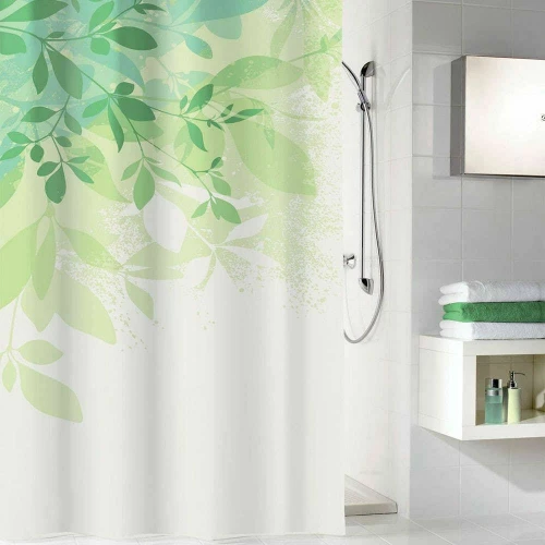 Κουρτίνα Μπάνιου Floresta 5912 Green Kleine Wolke Φάρδος 120cm 120x200cm 100% Πολυέστερ
