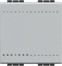 Legrand Living Light 4001M2N Χωνευτός Διακόπτης Τοίχου για Έλεγχο Φωτισμού χωρίς Πλαίσιο και Δύο Πλήκτρα Γκρι
