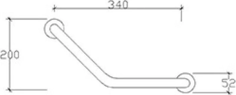 Tema Μπάρα Στήριξης Γωνιακή 34cm 74110