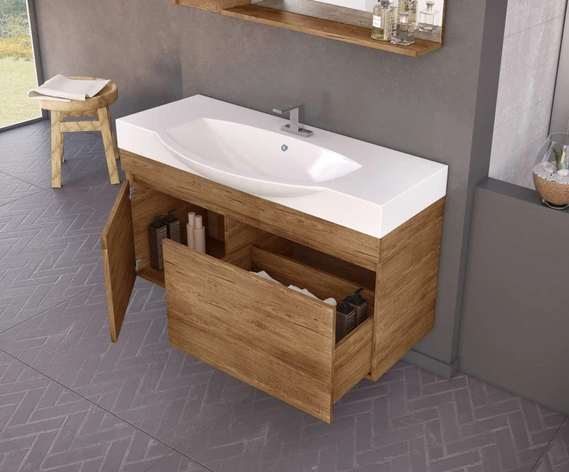 Drop Senso 85 Πάγκος χωρίς Νιπτήρα 82x38x50cm PL Wood