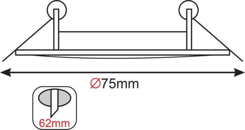 Aca Μεταλλικό Πλαίσιο Σποτ για GU10 MR16 7.5x7.5cm Μπρούτζινο