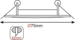 Aca Μεταλλικό Πλαίσιο Σποτ για GU10 MR16 7.5x7.5cm Μπρούτζινο