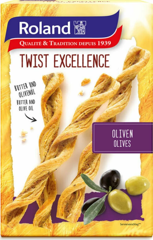 Κρουασίνια Βουτύρου με Ελιές Roland Twist Excellence Olives 100g
