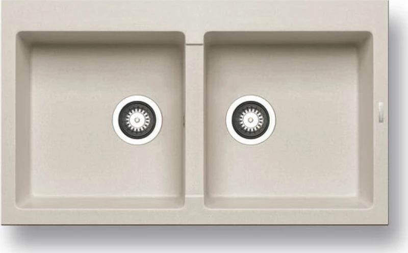 Pyramis Athlos 2B Ένθετος Νεροχύτης 86x50cm Beige