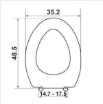 Elvit 0009 Καπάκι Λεκάνης από Βακελίτη 48.5x35.2cm Λευκό